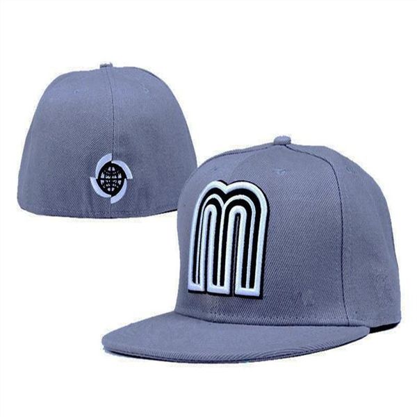 2021 montreal fitted caps fashion hip hop size hats baseball caps flat peak for men women full closed280m, Blue;gray